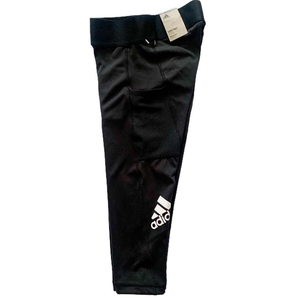 Adidas Capri Mid-Rise Training Pants with Side Pocket